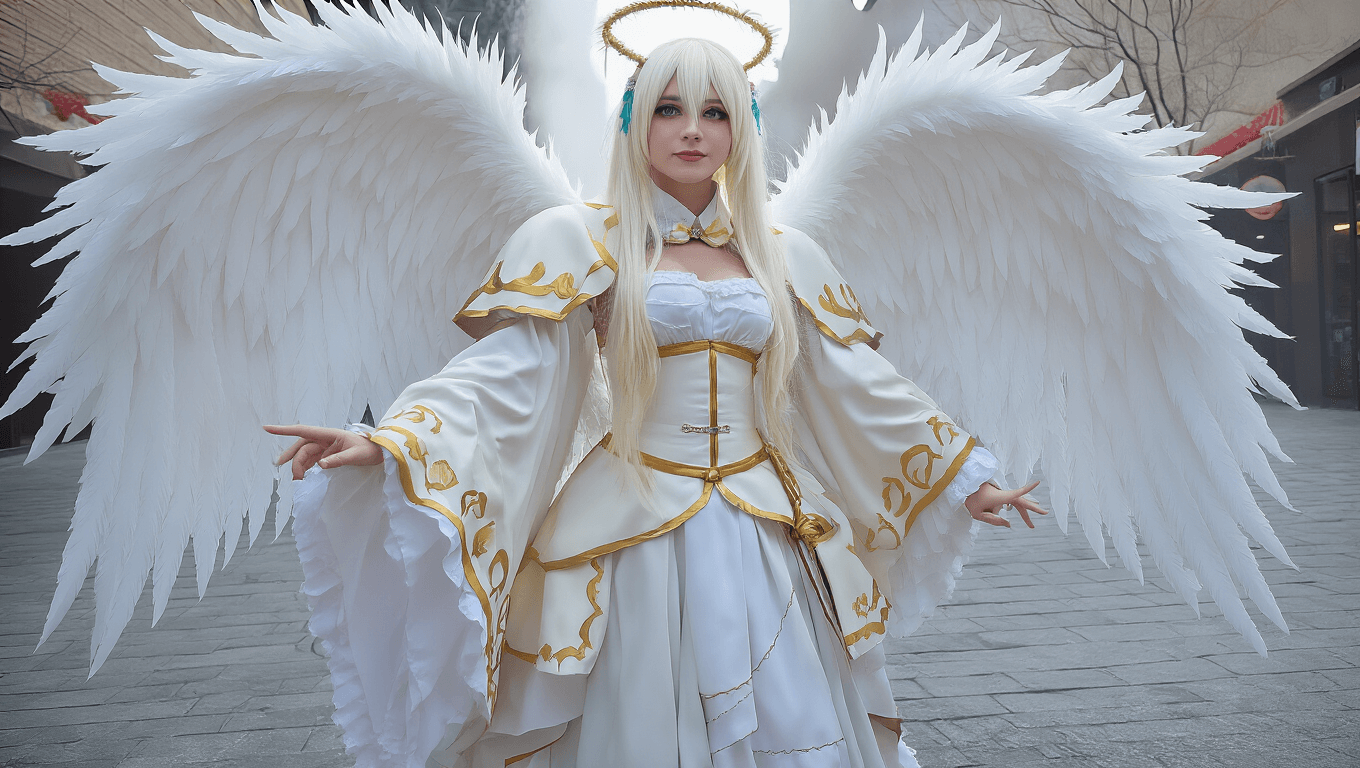 A detailed guide on angel costume design for cosplay, featuring vibrant outfits, intricate makeup, and stylish accessories.