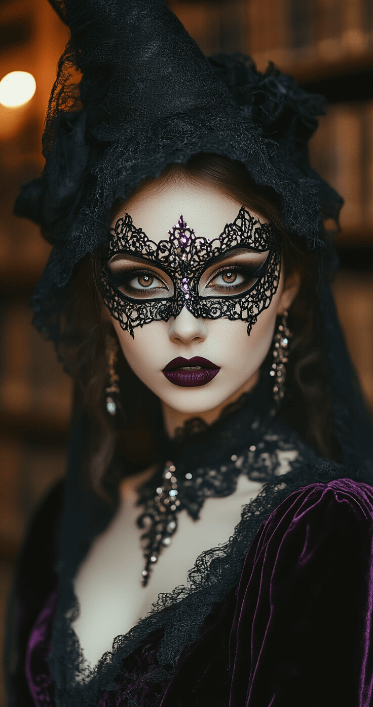 874ethereal witch cosplay vintage library