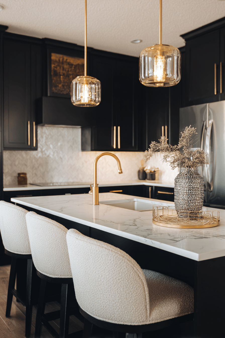 11 golden kitchen accent glow