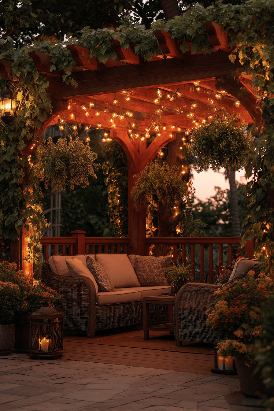 18 warm solar pergola glow