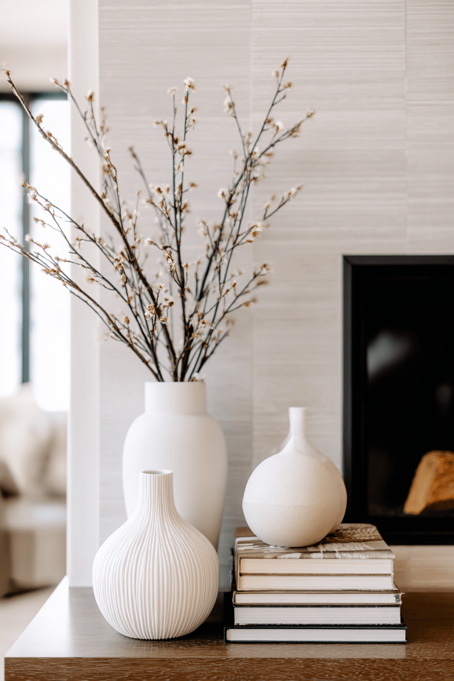 27 Mantle Decor With TV Looks That Feel Elegant and Practical 19 fresh vase mantel design