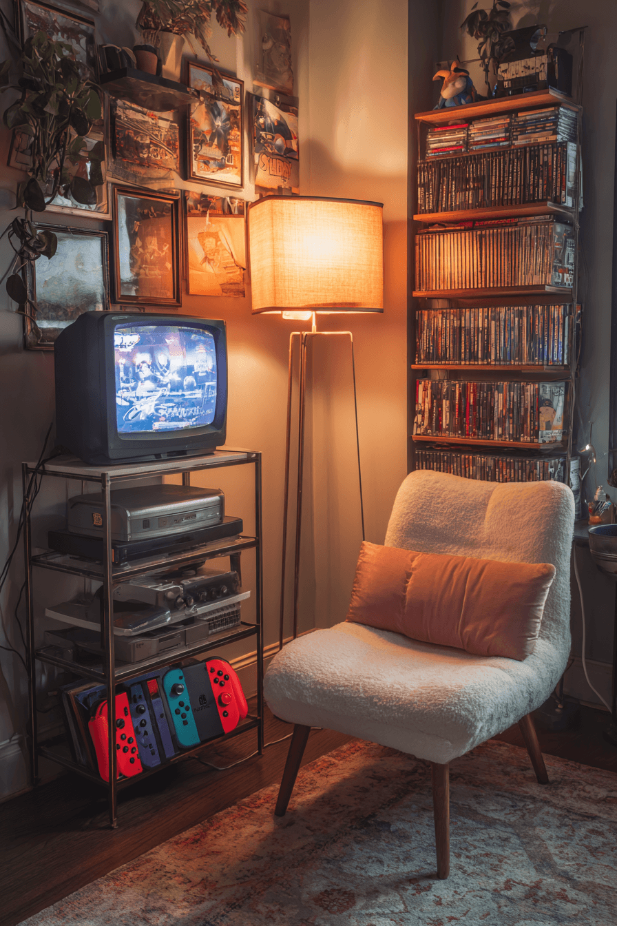 19 warm console gaming nook
