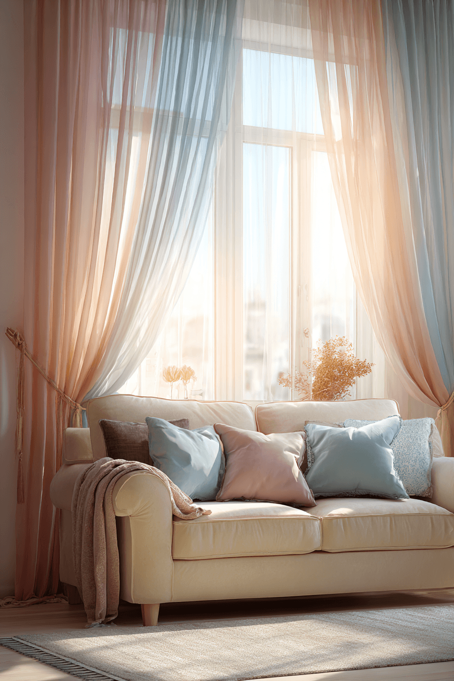 20 airy pastel curtain style