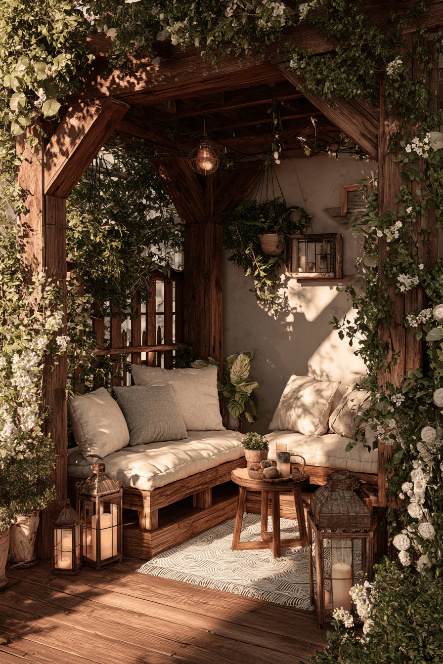 20 cute corner patio hideaway