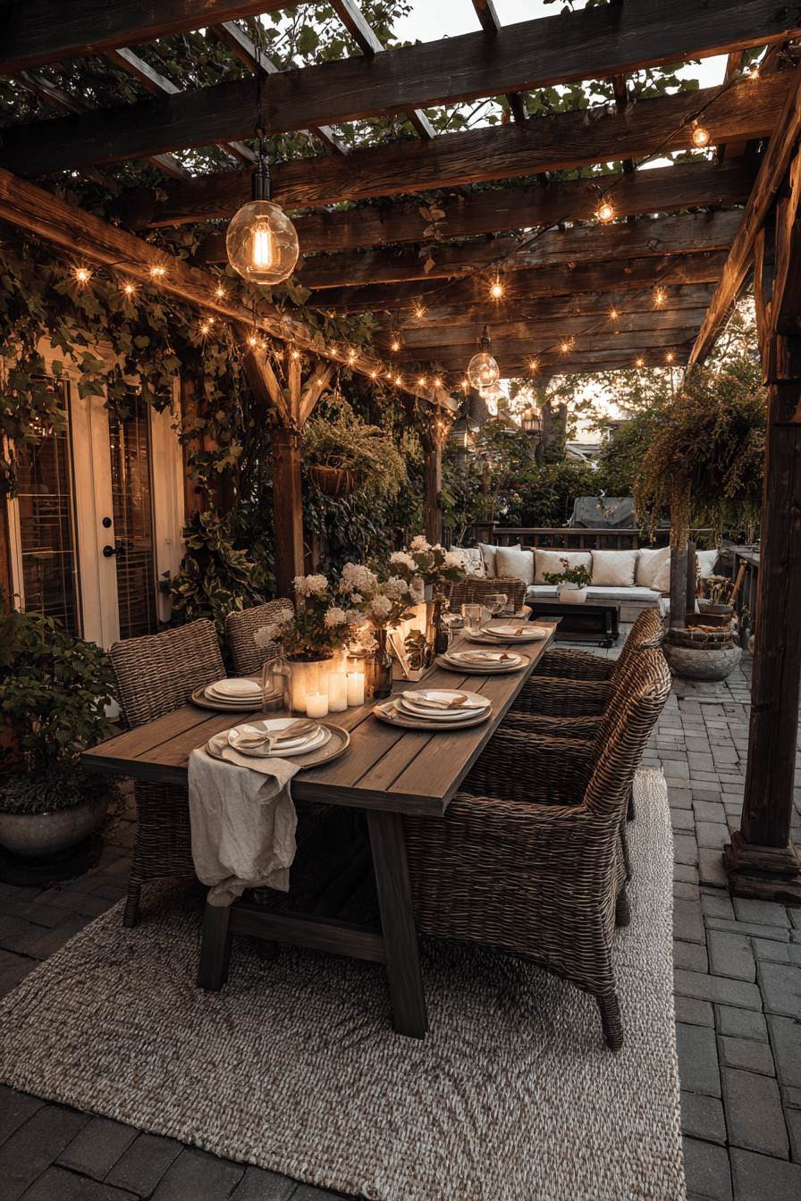 22 inviting pergola dining setup