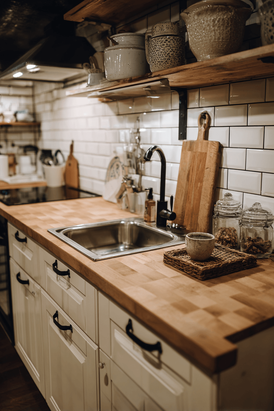 6 charming butcher block counters