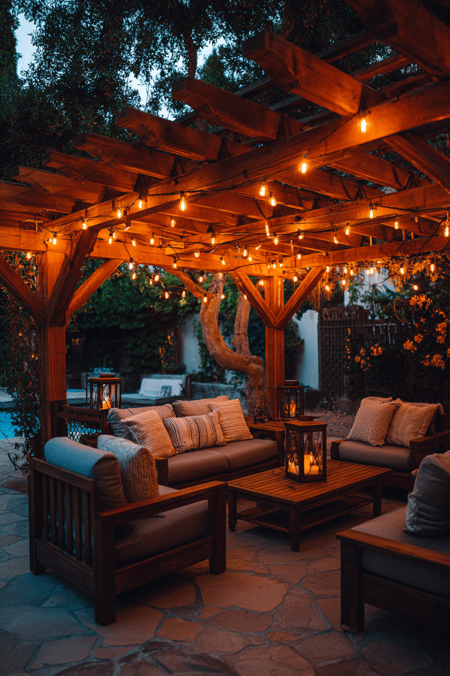 6 pretty sparkling pergola glow