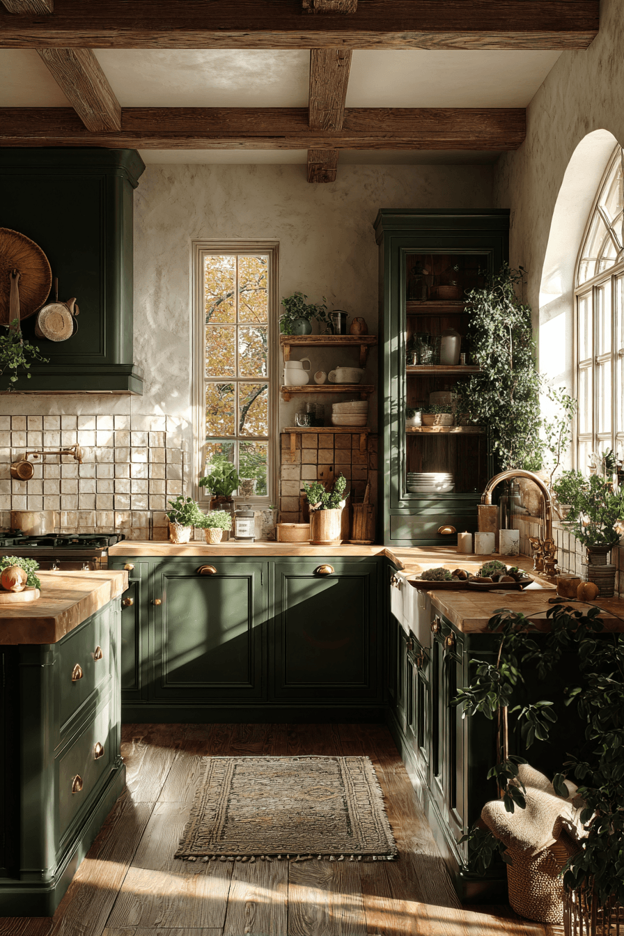 7 earthy green kitchen inspiration