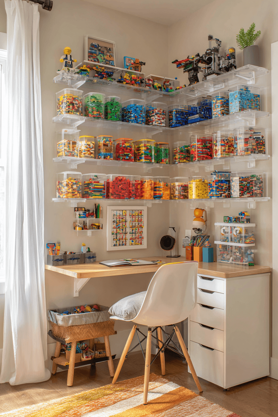9 playful lego shelf display