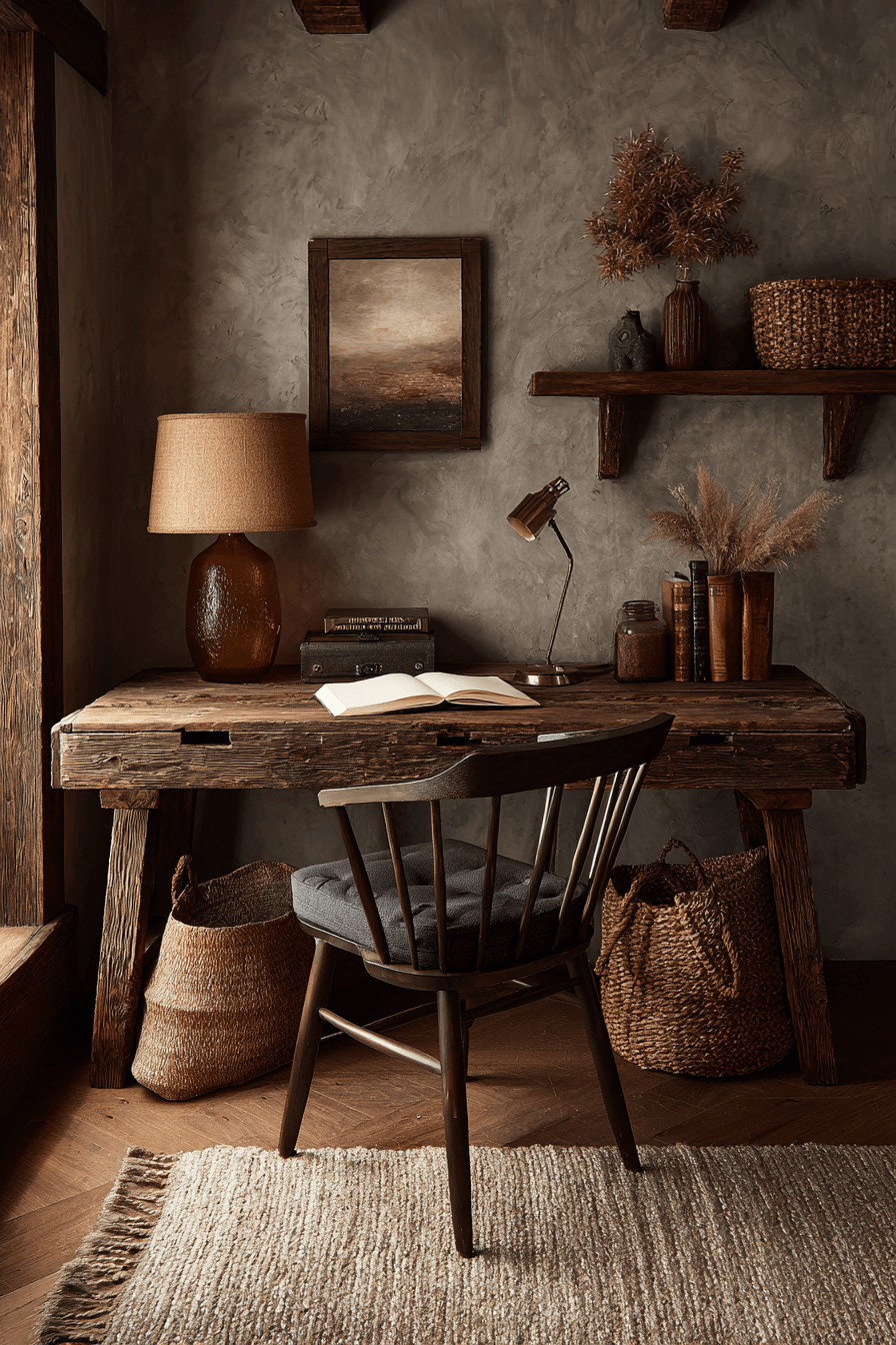 14 warm rustic desk ideas