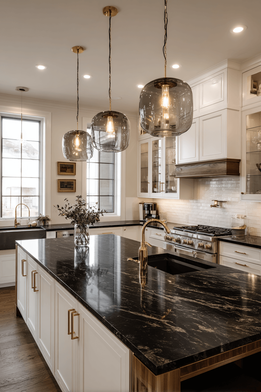 15 elegant black granite drama