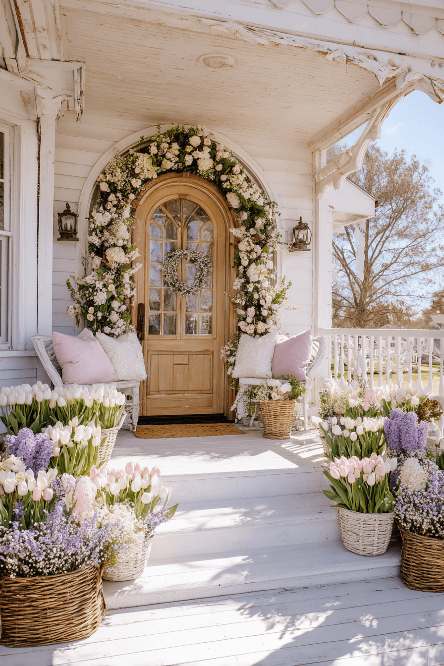 16 cheerful spring porch flowers