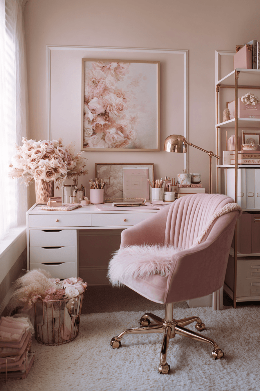 17 soft pink office glow