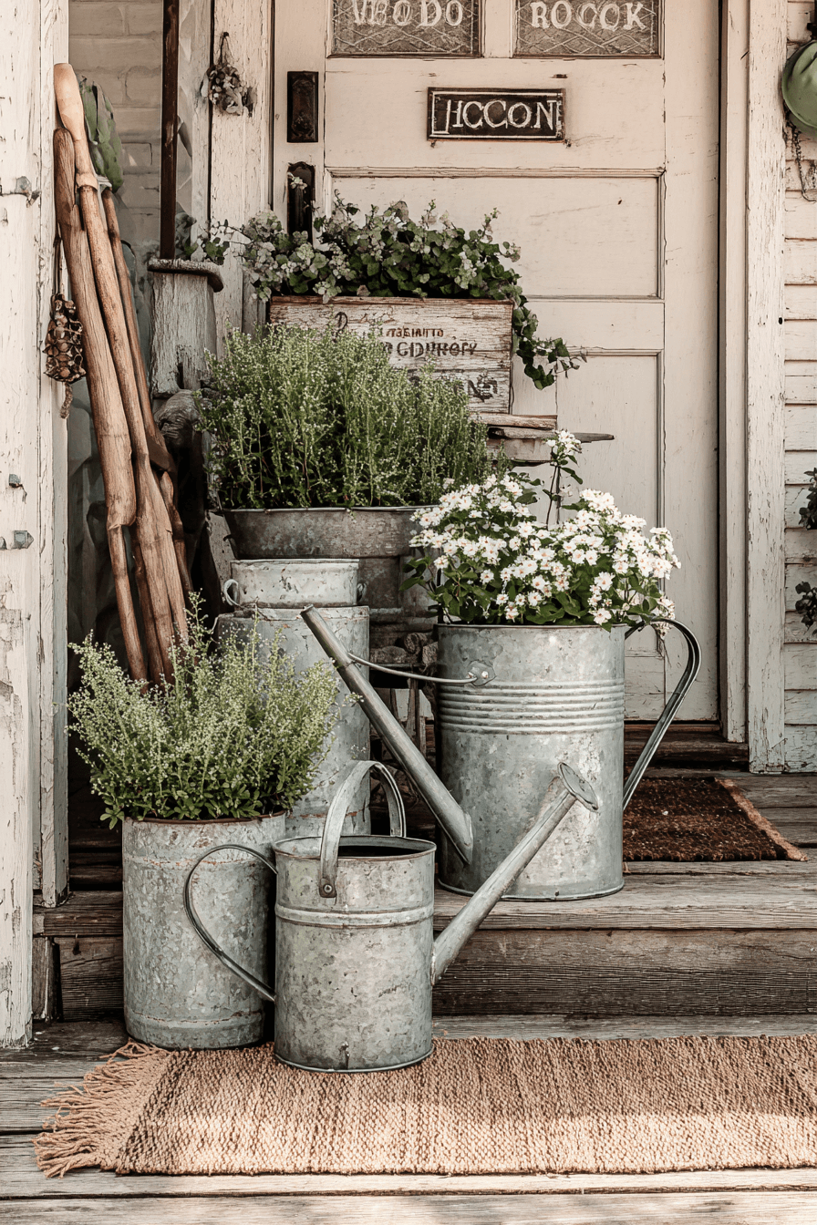 20 rustic galvanized porch accents