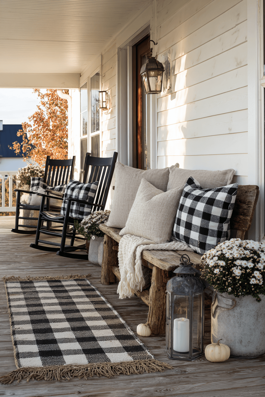 22 cozy plaid porch pillows