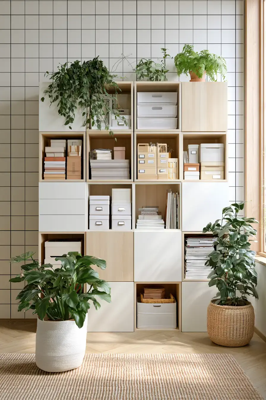 24 airy ikea storage wall