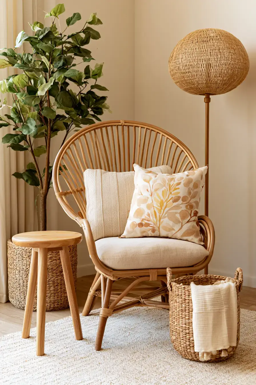 24 cozy rattan reading nook