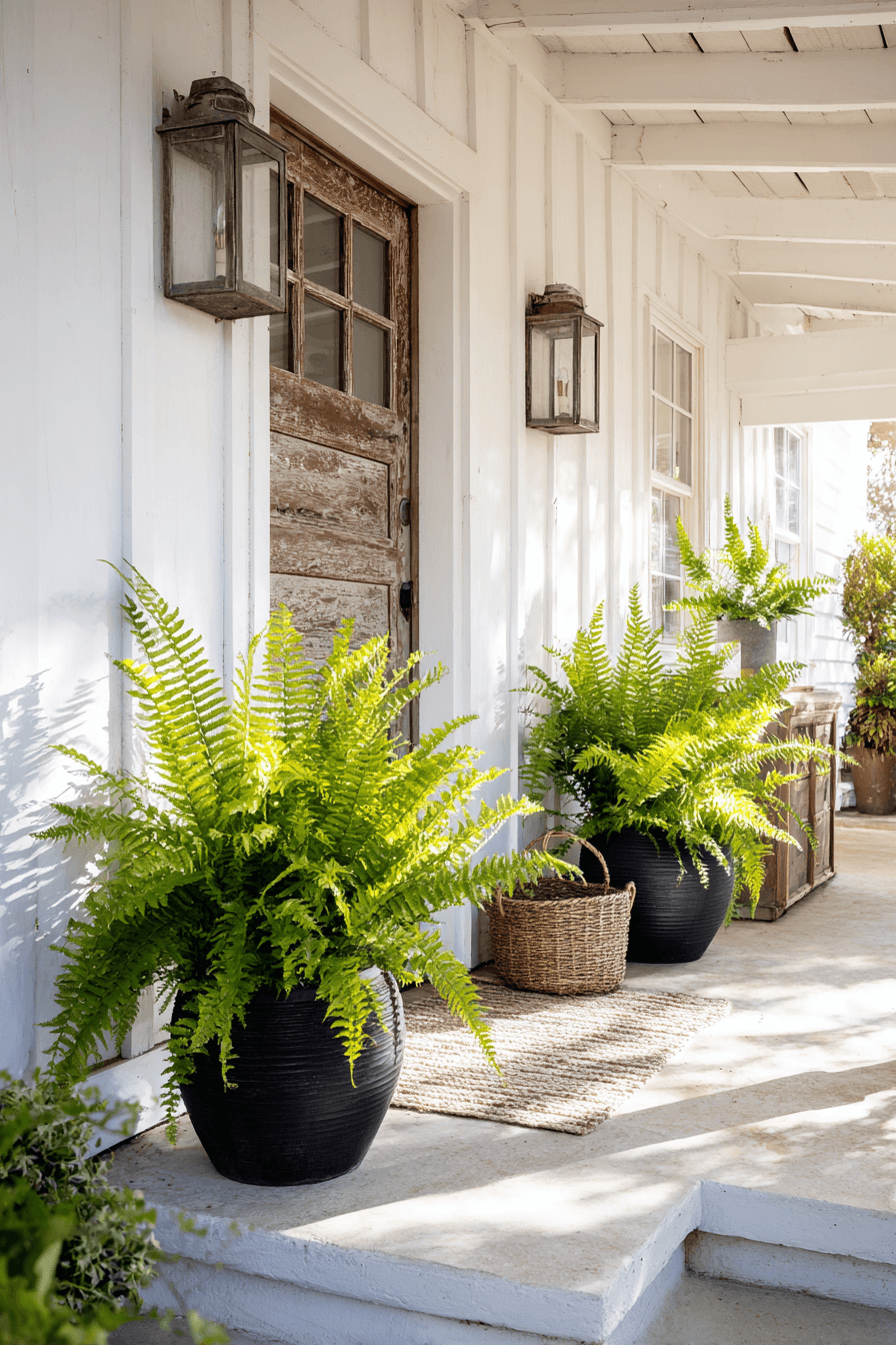 24 lush fern porch planters