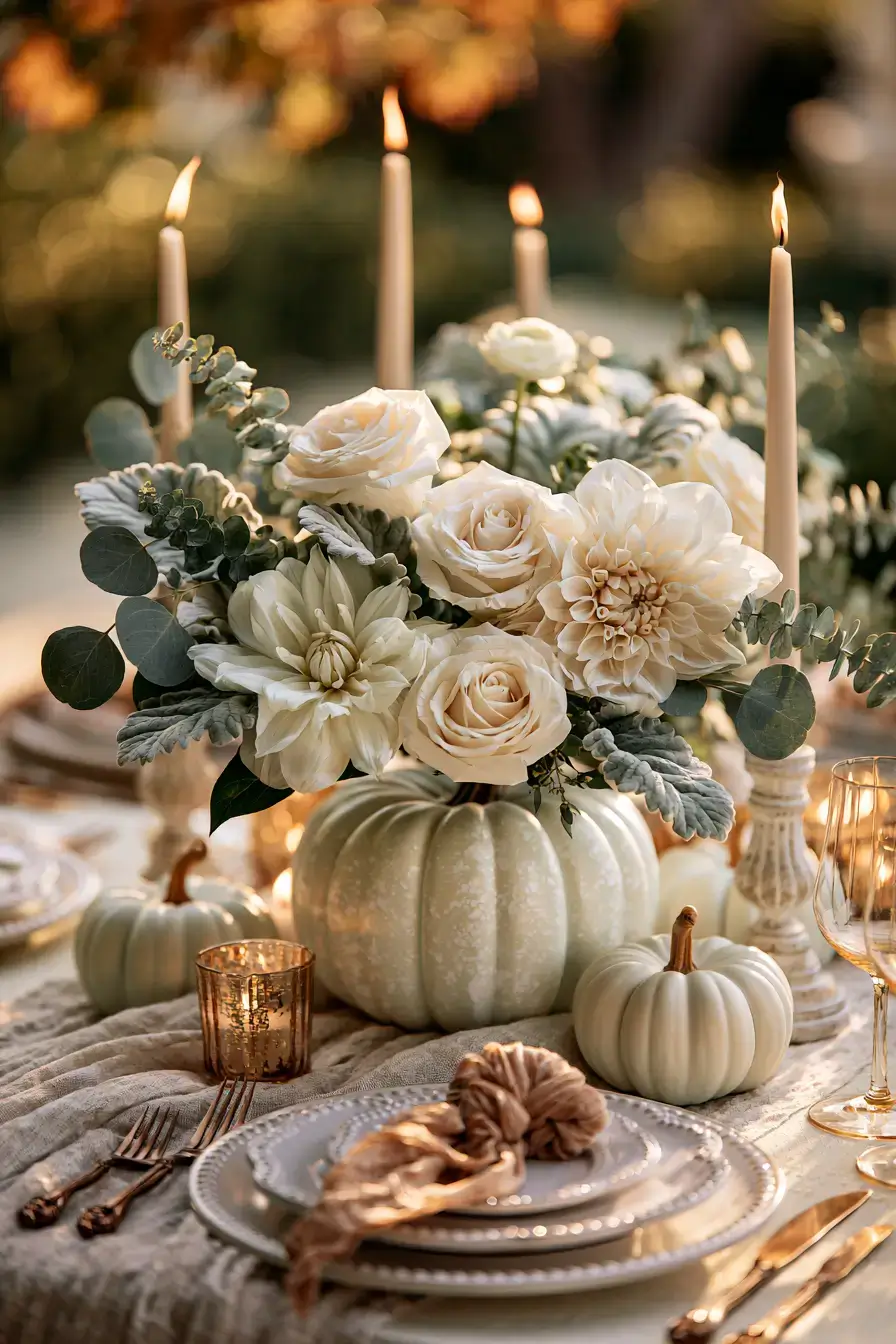 27 Beautiful Fall Wedding Centerpieces to Inspire Your Big Day 1 magnolia inspired wedding tables 1