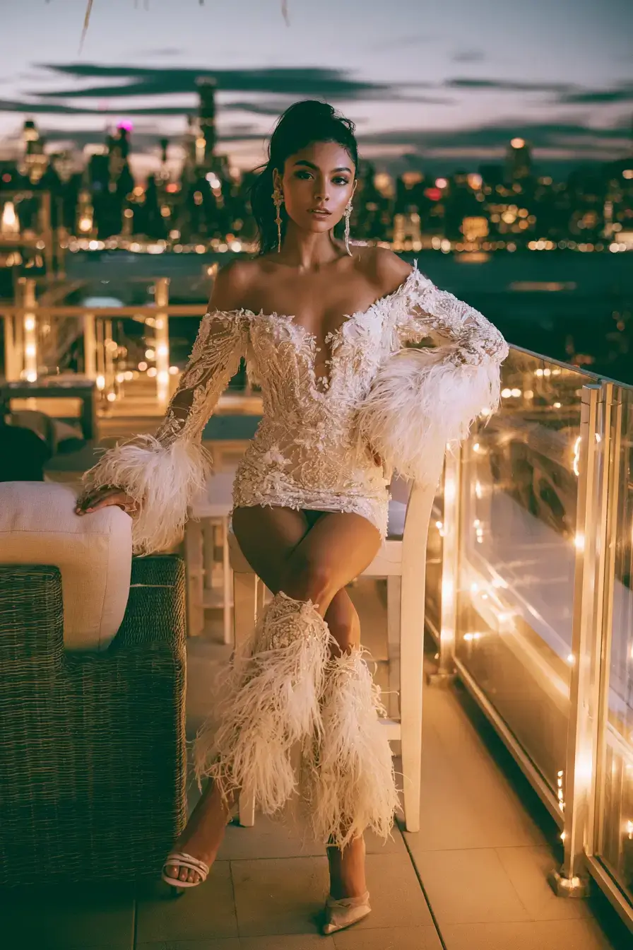 27 Fashionable Mini Wedding Dresses That Redefine Bridal Style 10 bold bronx and banco dresses 1