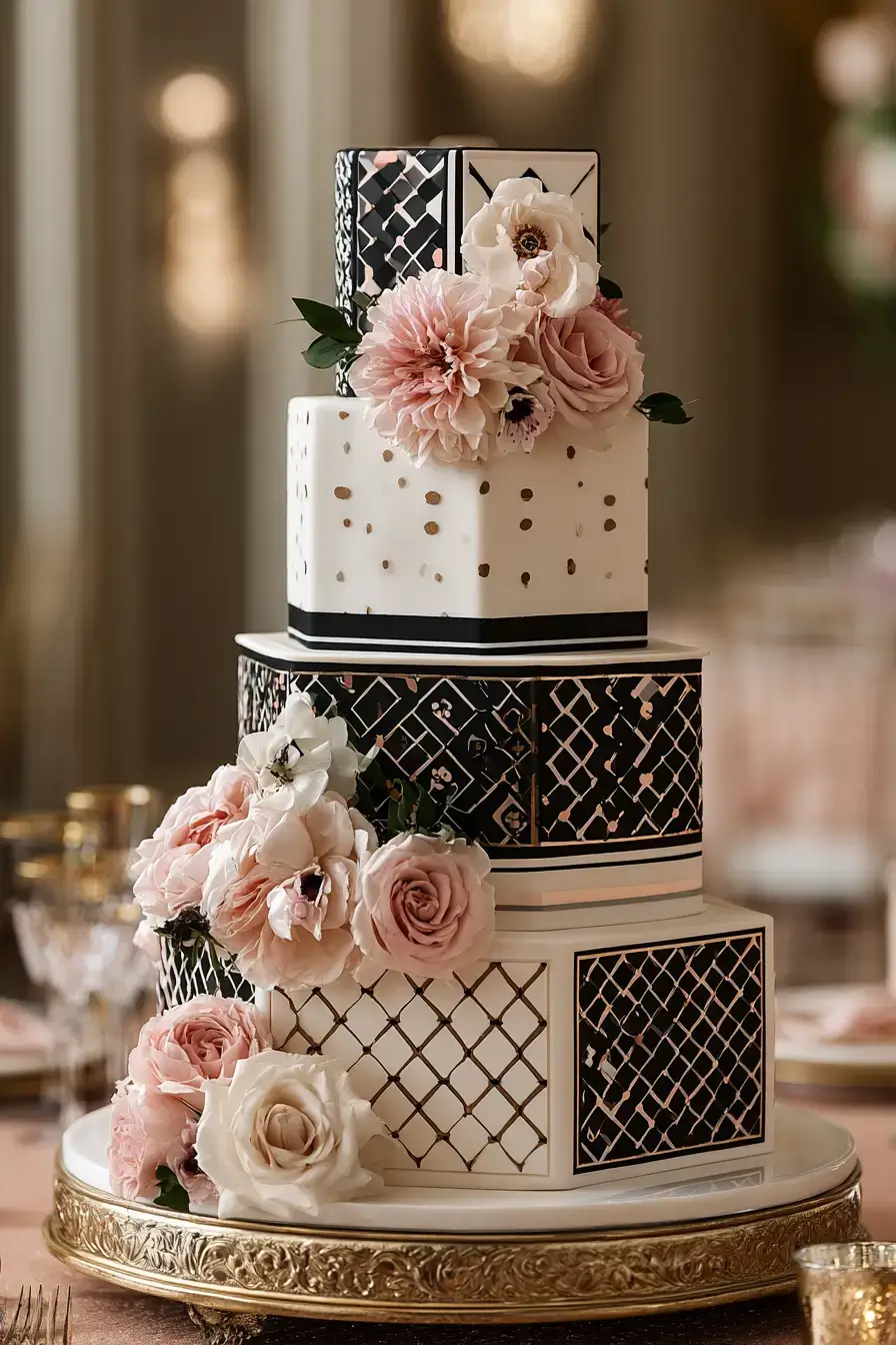 10 bright designer wedding cake 1