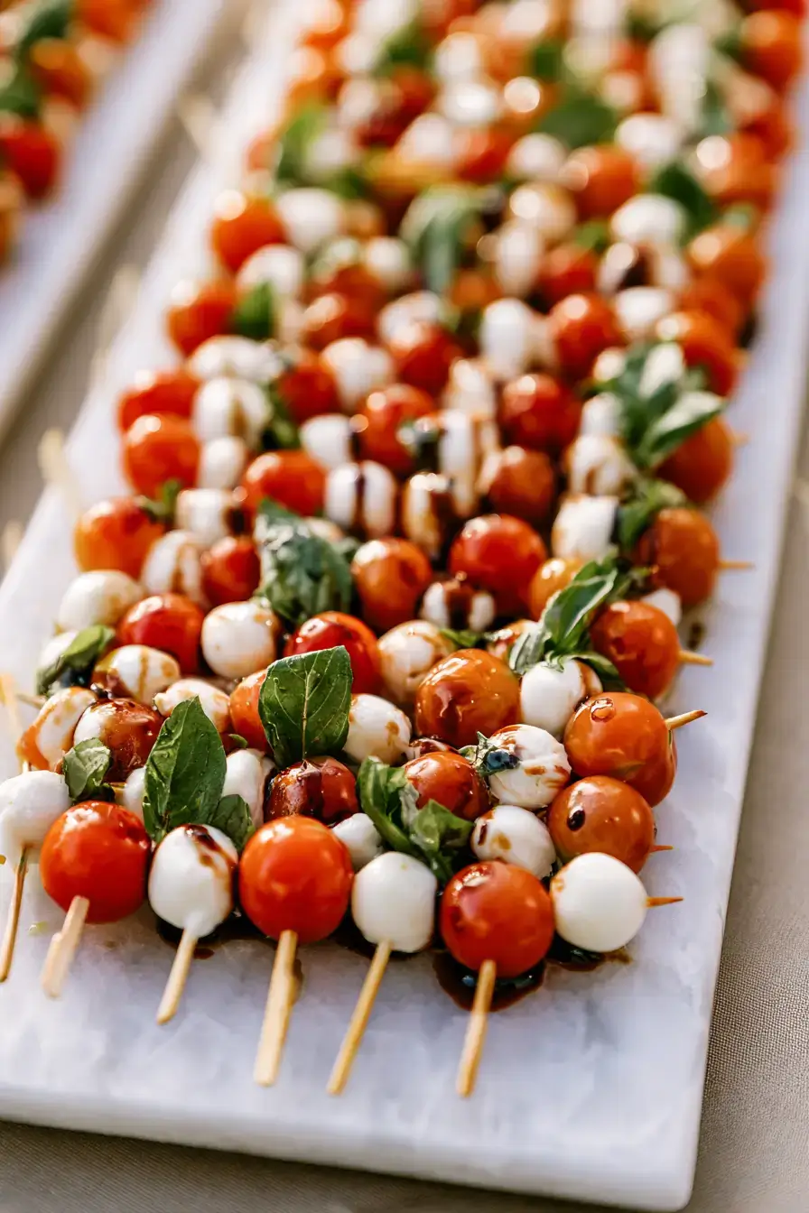10 easy wedding caprese skewers 1