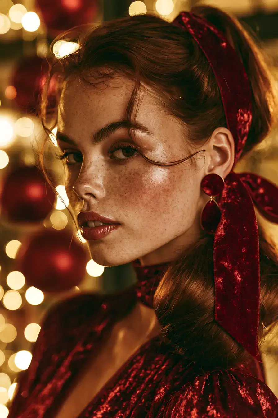 10 elegant christmas ponytail style 1