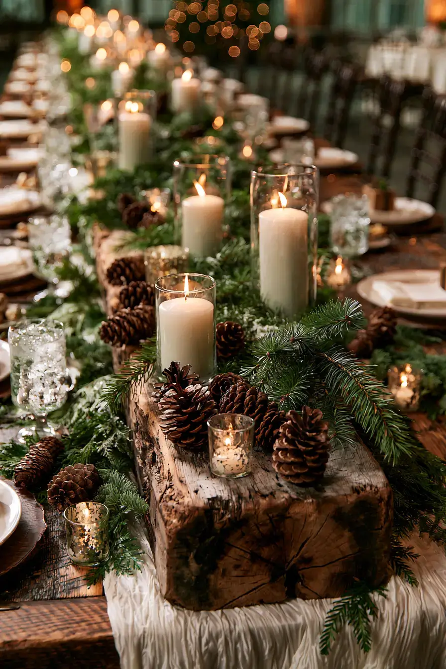 11 cozy woodland christmas centerpieces 1