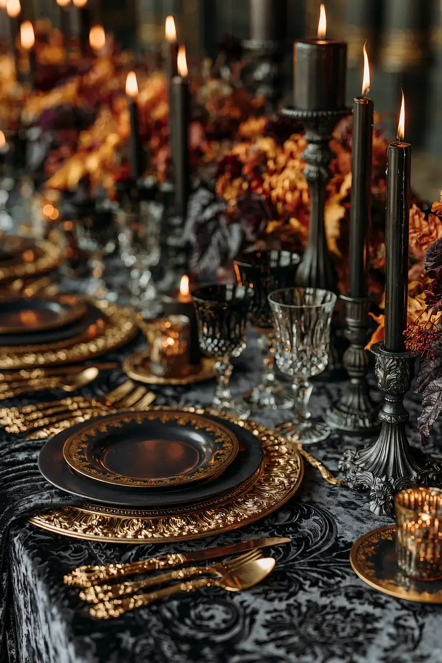 11 rich velvet wedding tables 1