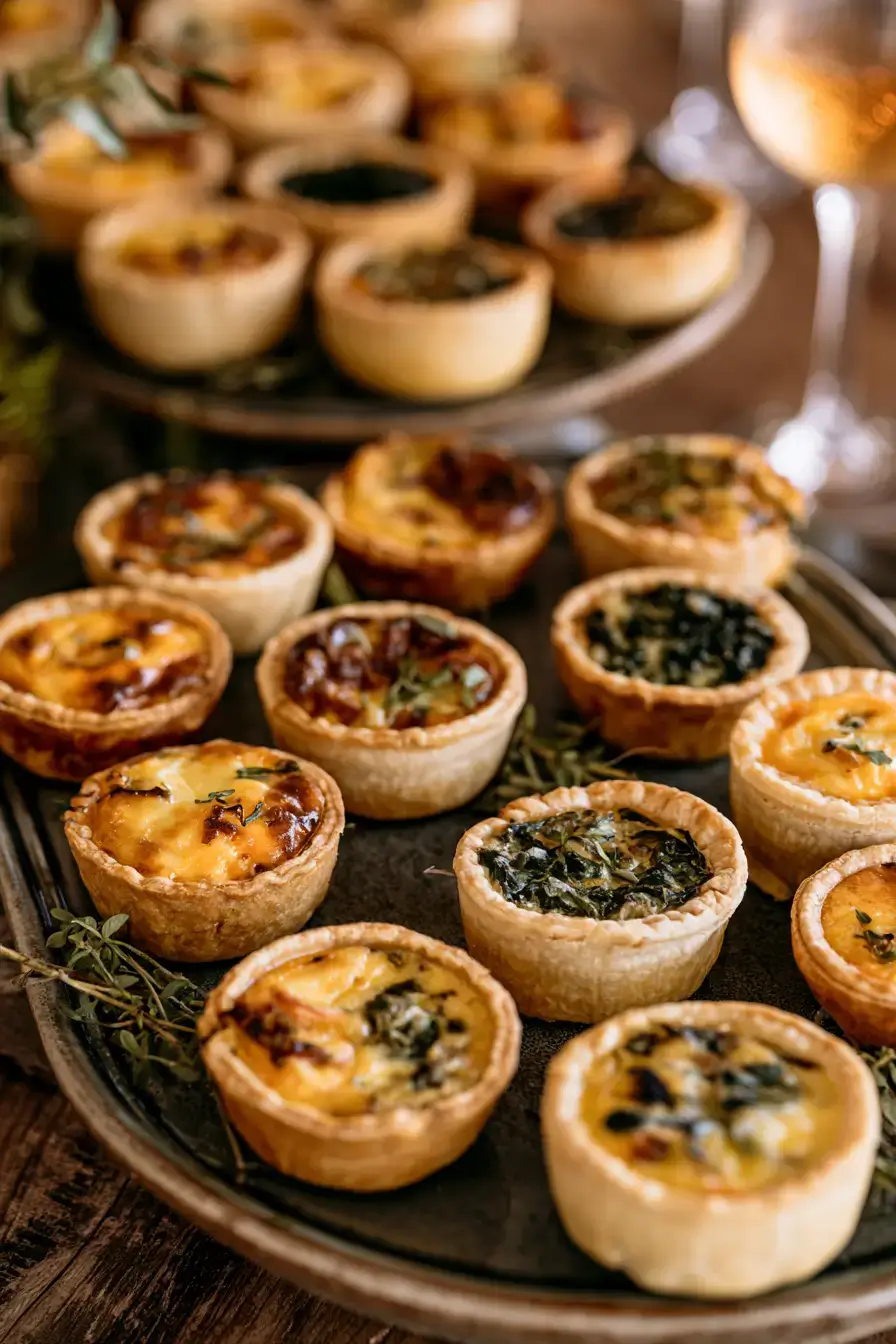 12 bite sized wedding quiches 1