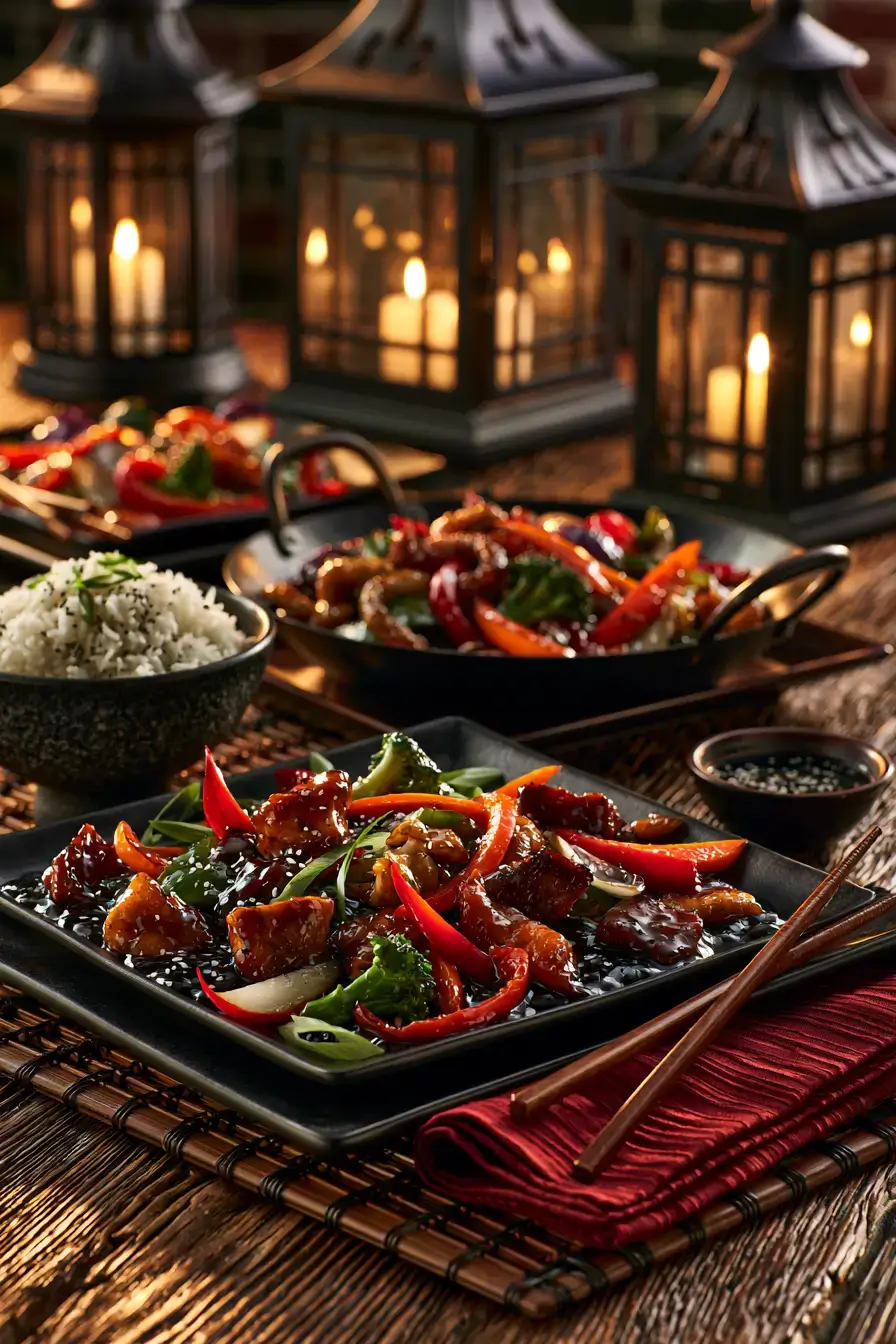 27 Romantic Dinner Ideas for the Perfect Candlelit Evening 12 pf changs inspired asian flavor night 1