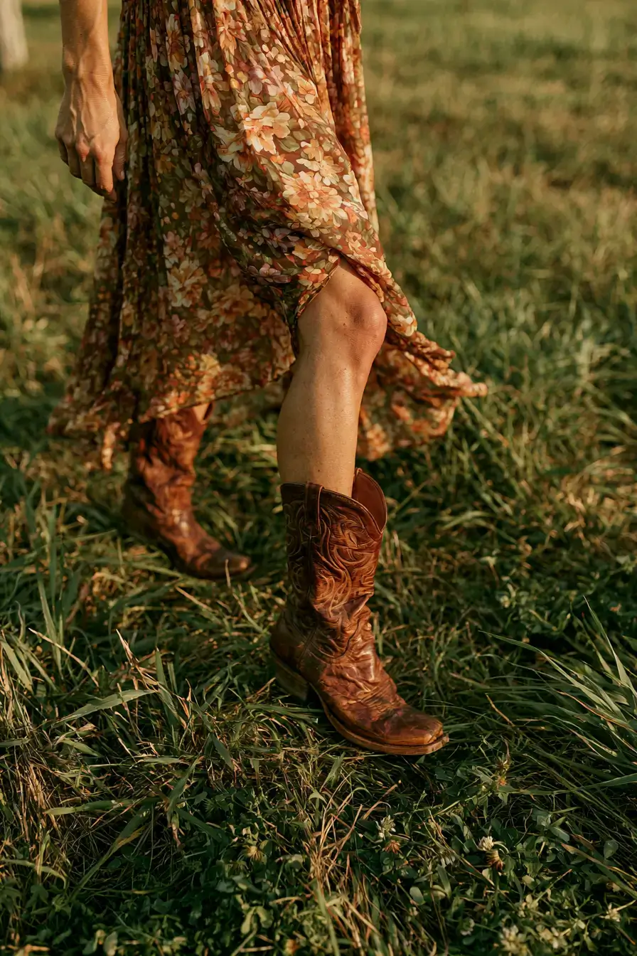 27 Barn Wedding Guest Outfit Ideas That Fit Any Season 13 cowboy boots wedding style 1