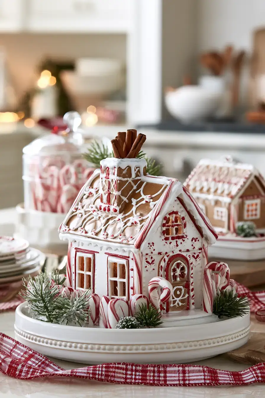 27 Candy Cane Centerpiece Ideas for Cozy Holiday Gatherings 13 gingerbread christmas decorating style 1