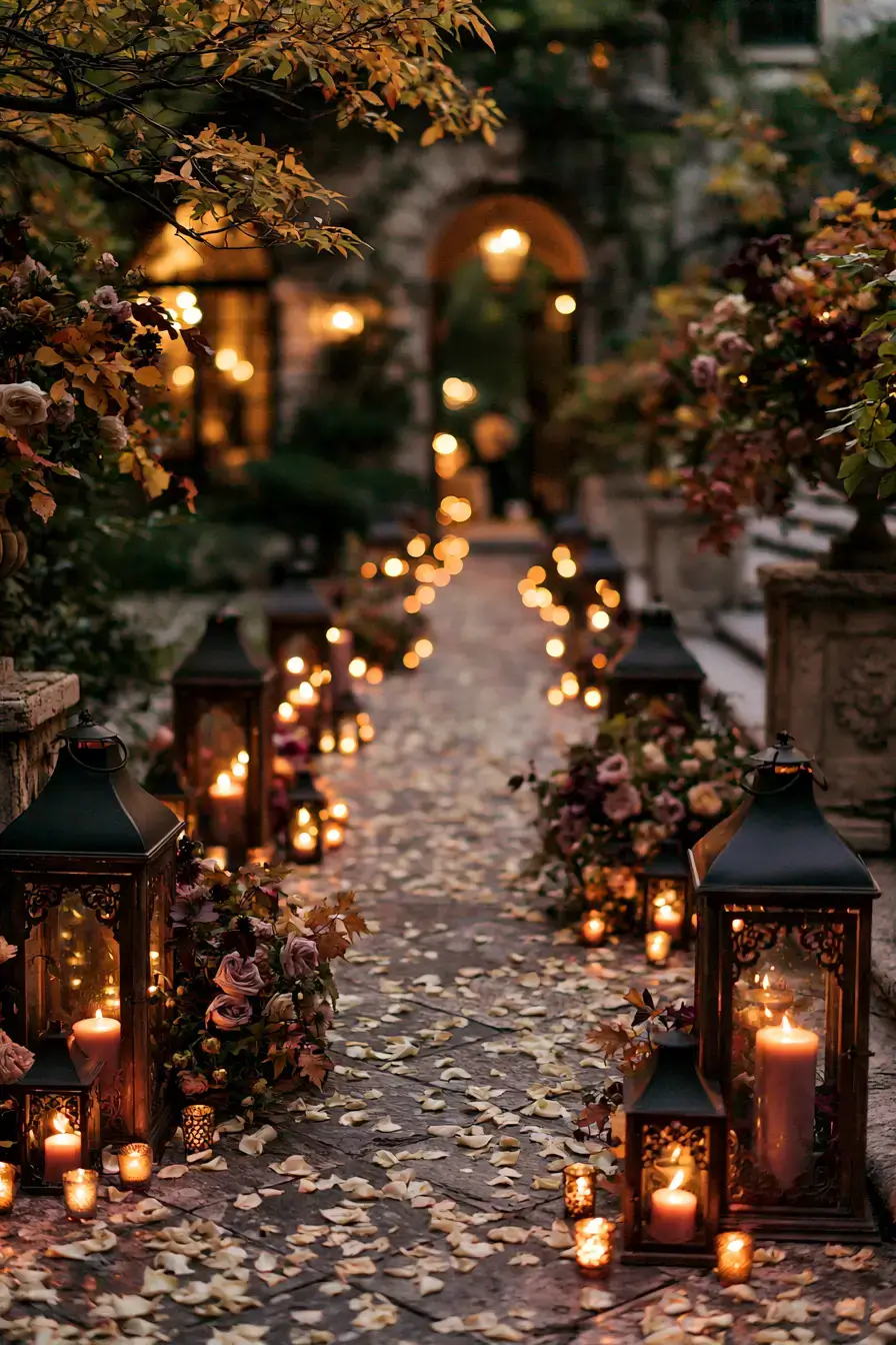 13 glowing ceremony aisle decor 1