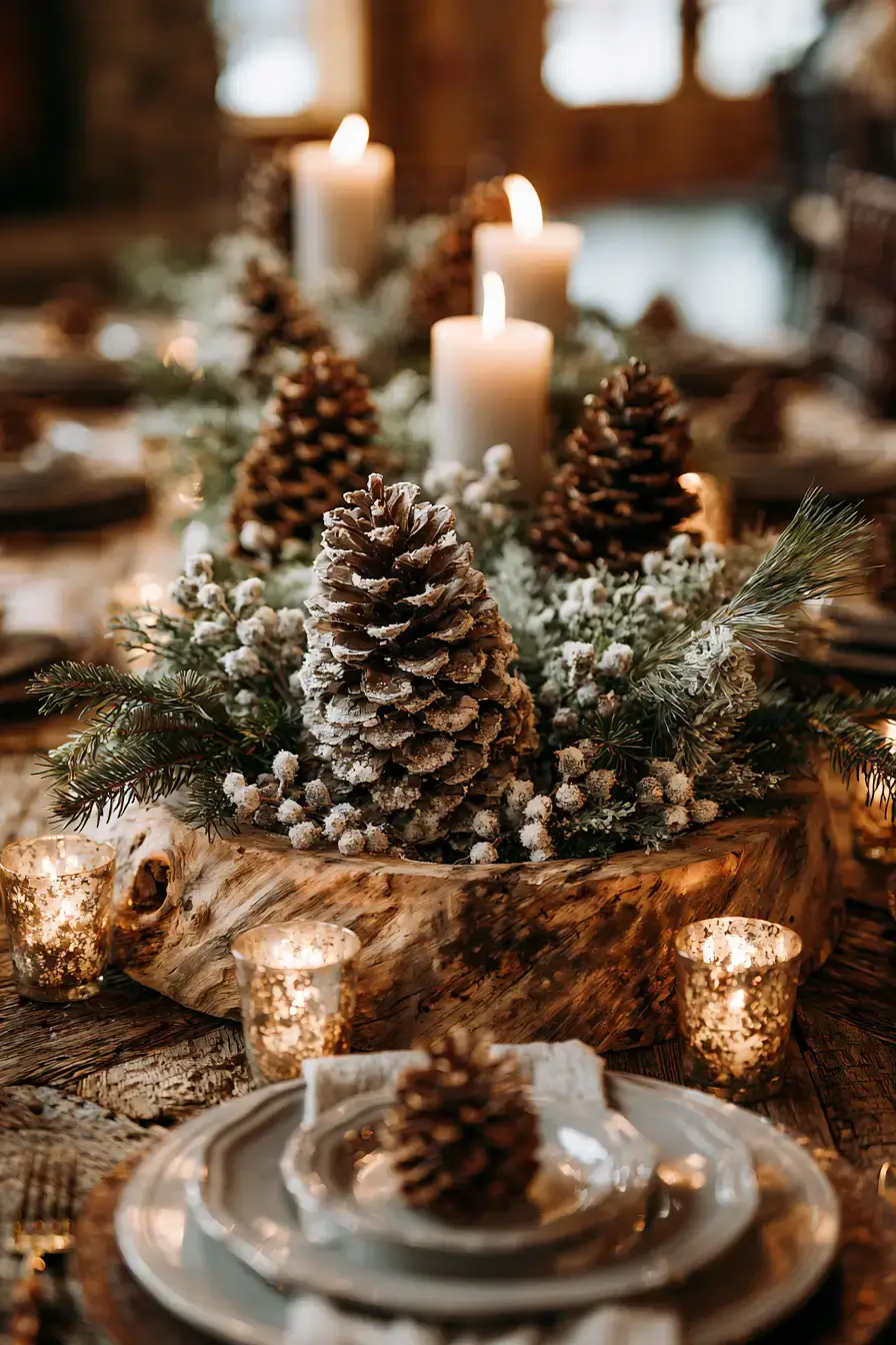 13 pinecone inspired holiday centerpieces 1