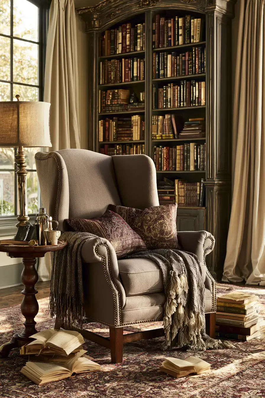 27 Reading Chair Ideas to Make Your Home Feel Extra Cozy 14 ballard designs cozy inspiration 1
