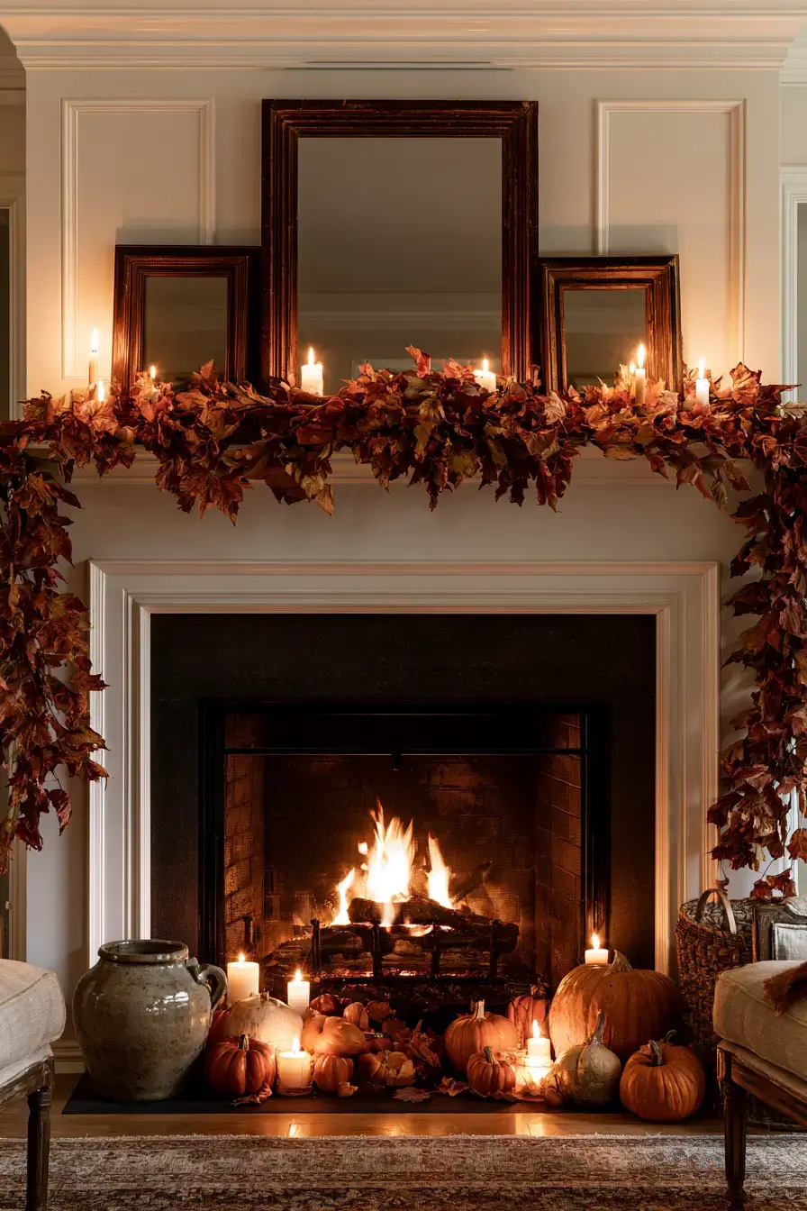 14 cozy seasonal fireplace mantel ideas 1