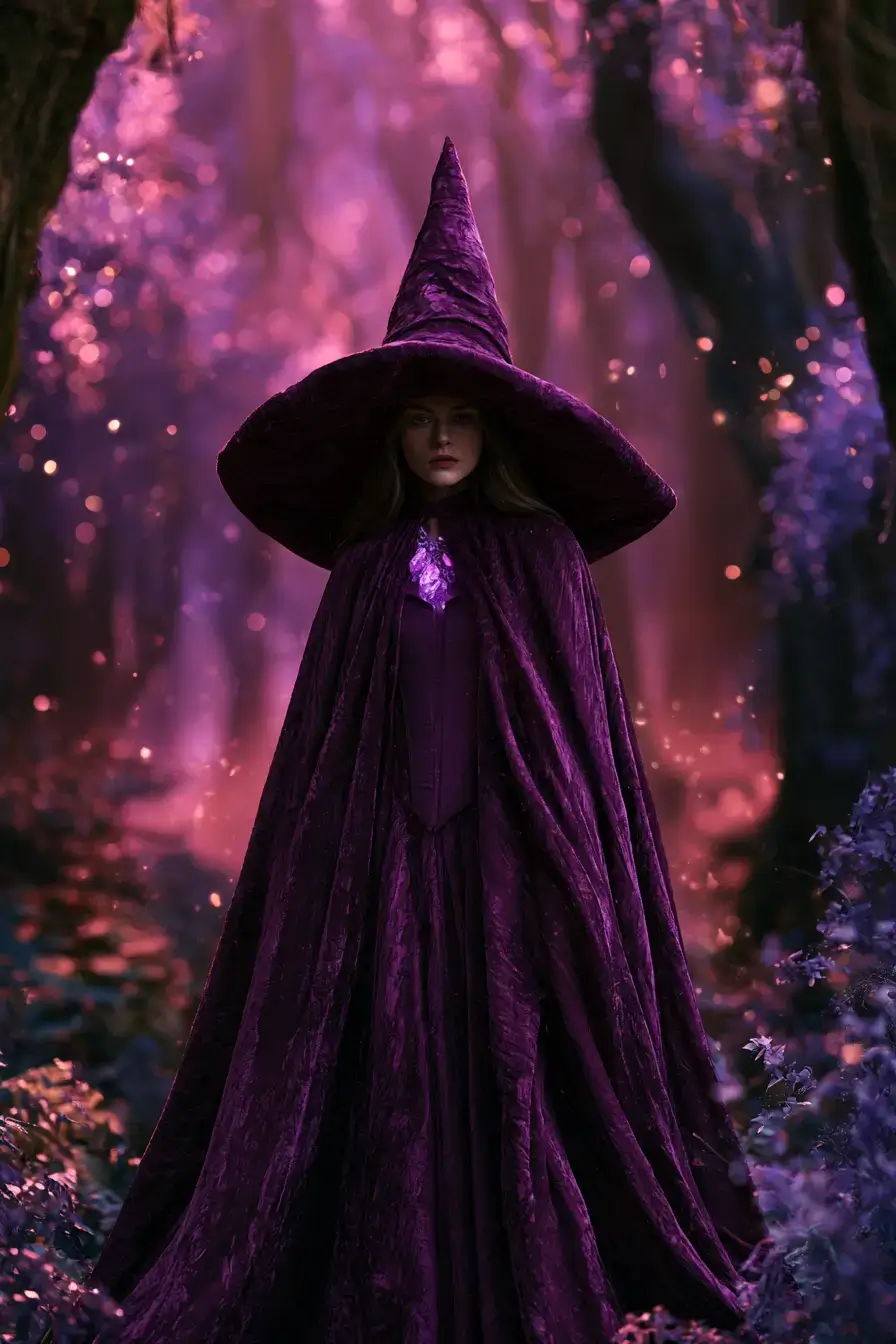 27 Wicked Witch Costumes for a Magical Halloween 14 deep purple witch outfit looks 1