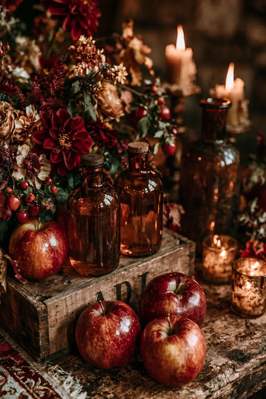 27 Beautiful Fall Wedding Centerpieces to Inspire Your Big Day 15 apple harvest table ideas 1