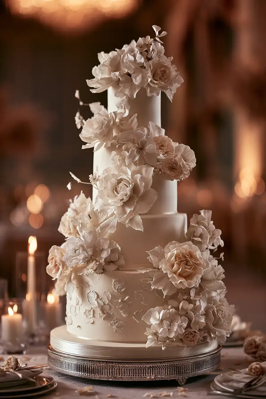 17 blooming sugar flower cake 1