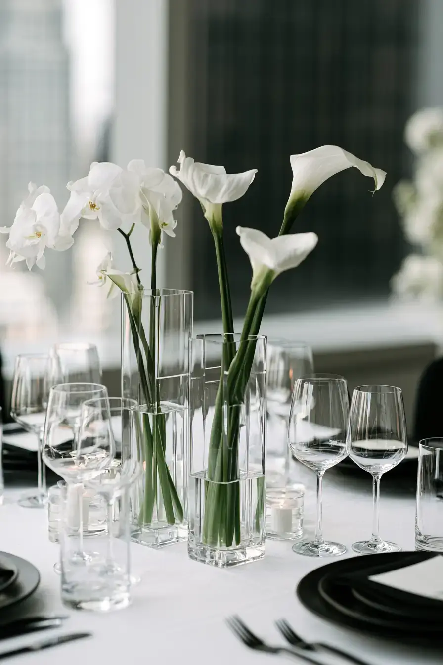 27 Bud Vase Wedding Centerpiece Ideas for Elegant Receptions 18 modern wedding vase inspiration 1