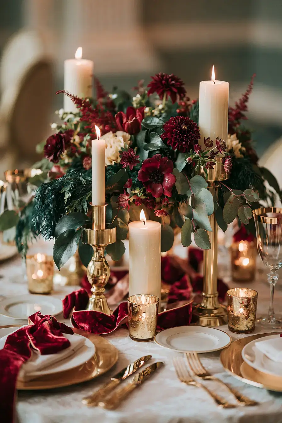 20 elegant velvet holiday arrangements 1