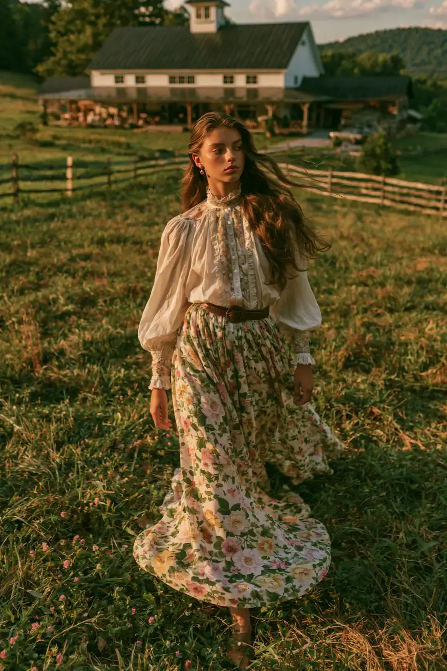 27 Barn Wedding Guest Outfit Ideas That Fit Any Season 20 flowing skirt wedding fashion 1
