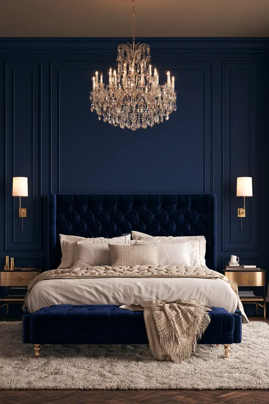 27 Fantasy Royal Bedroom Inspirations For Elegant Living 20 royal blue fantasy royal bedroom 1
