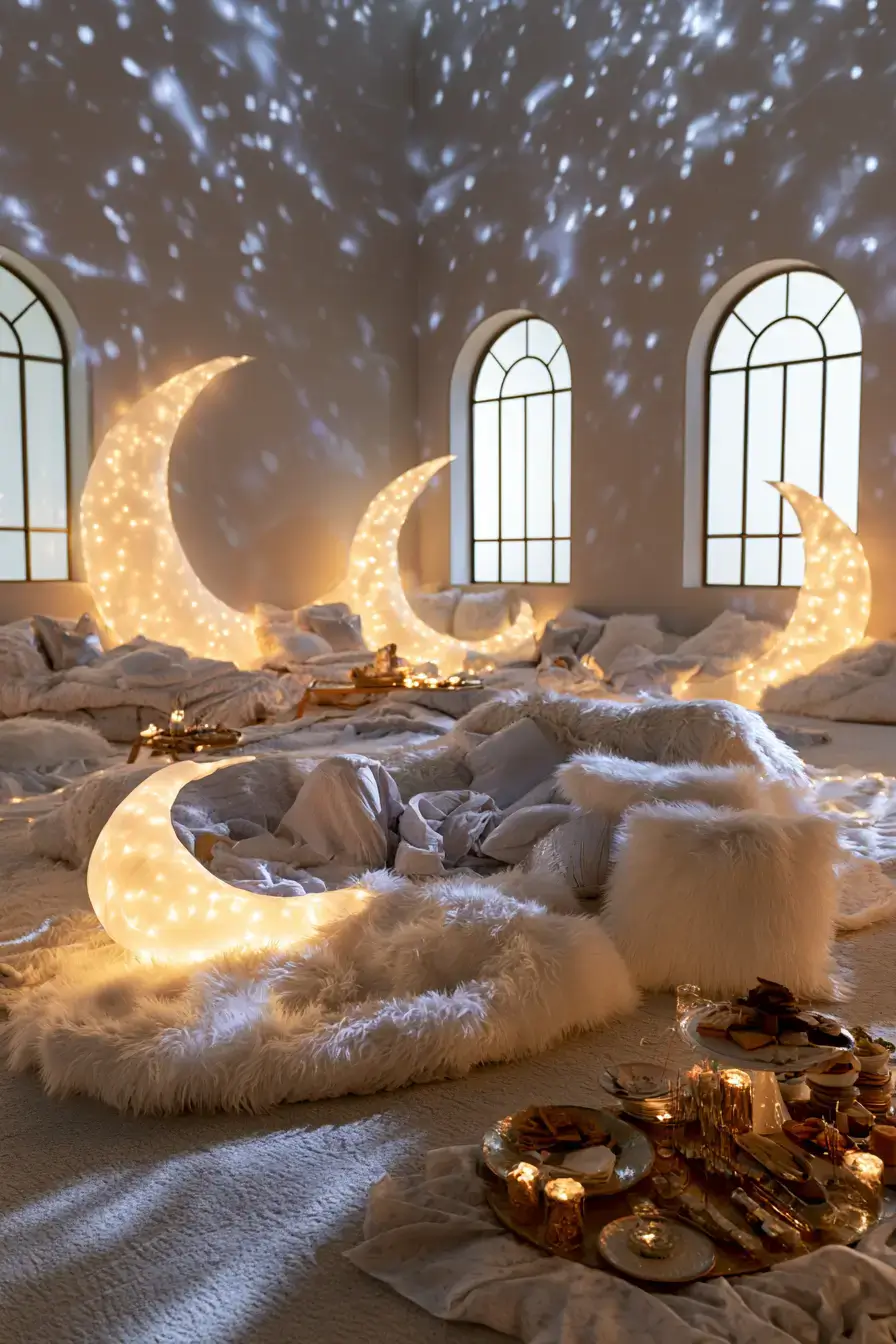 21 cozy moon sleepover inspiration 1