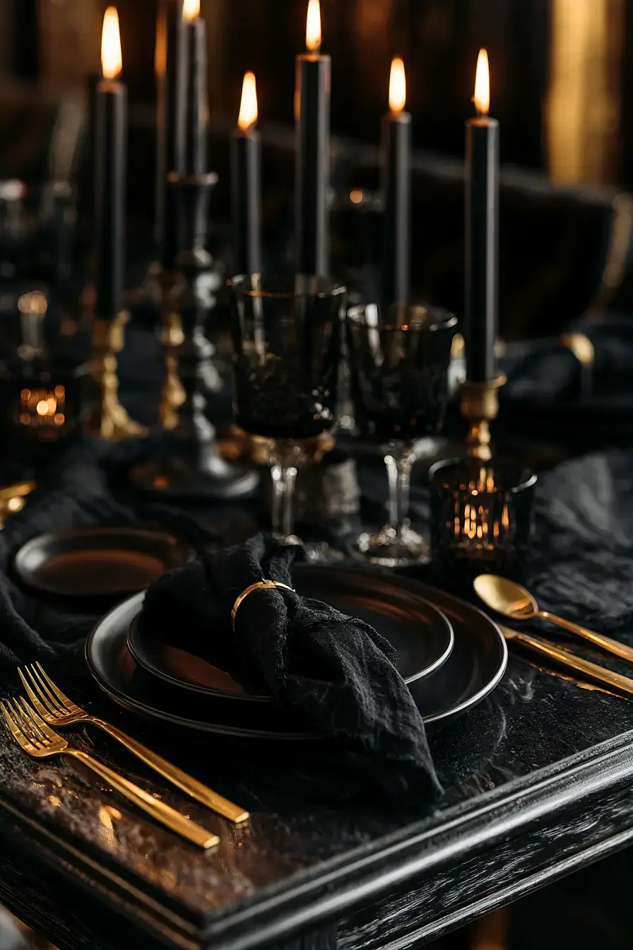 21 modern black table decor 1