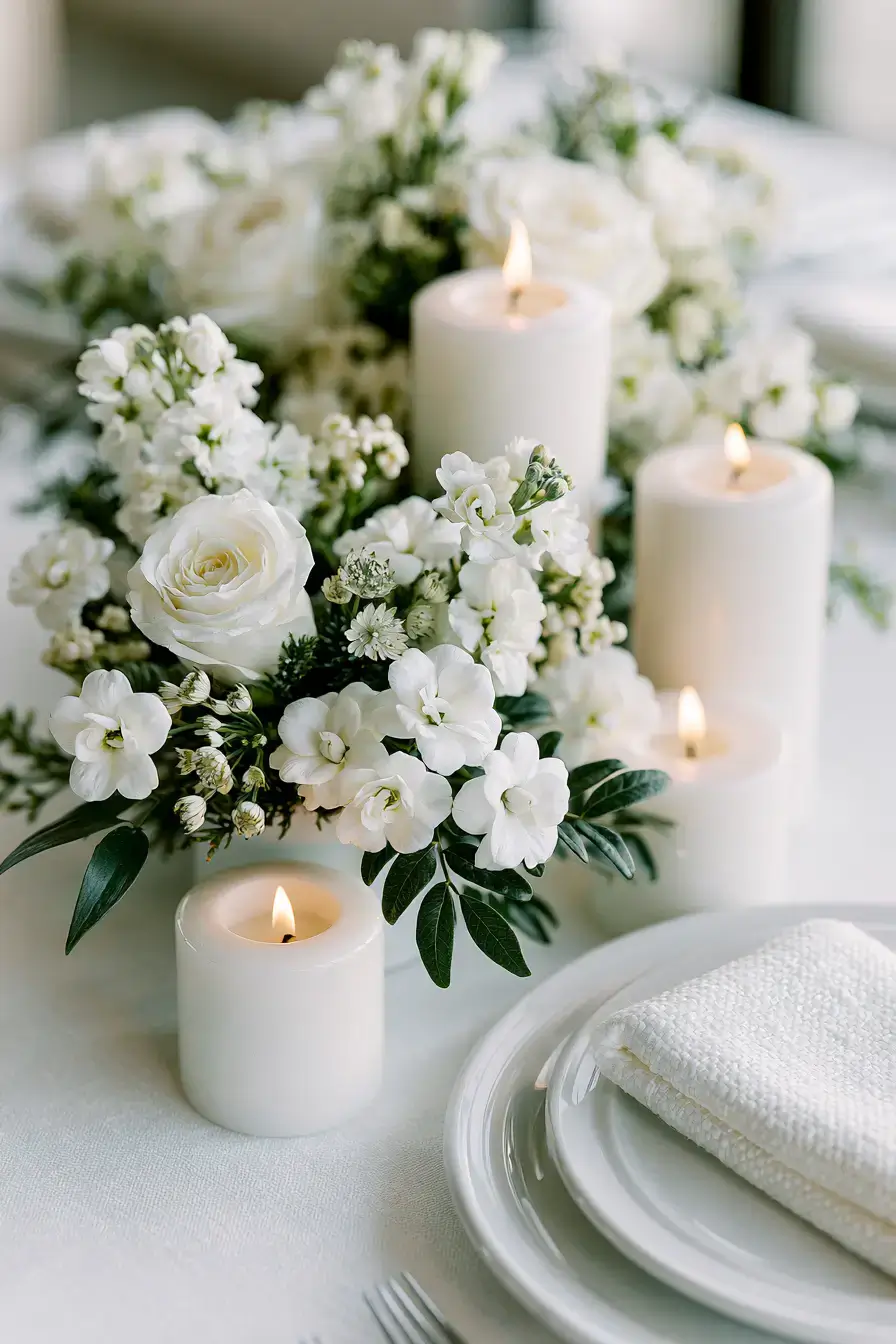 21 white winter holiday centerpieces 1