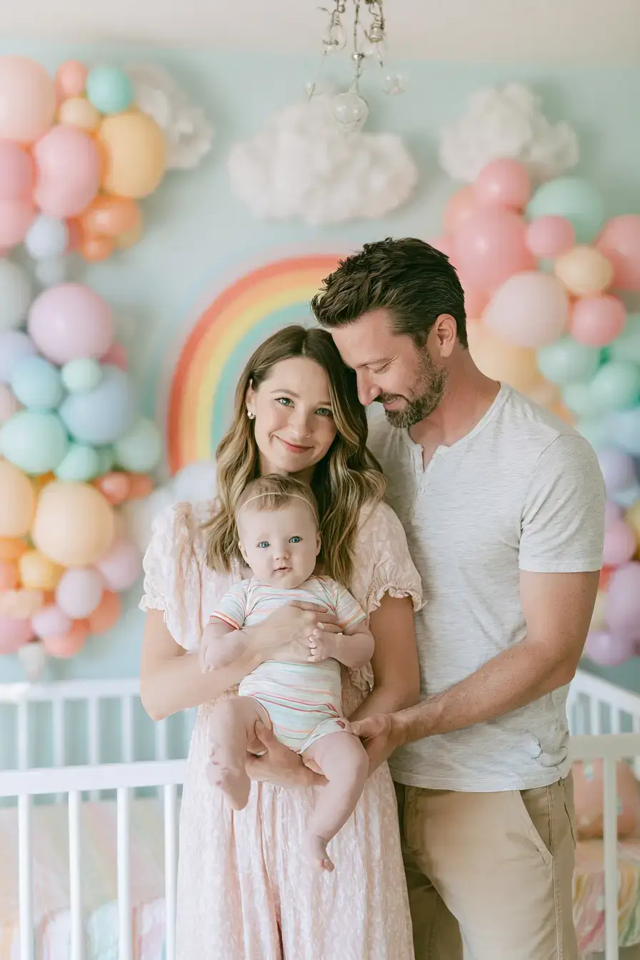 23 rainbow joy baby reveal 1