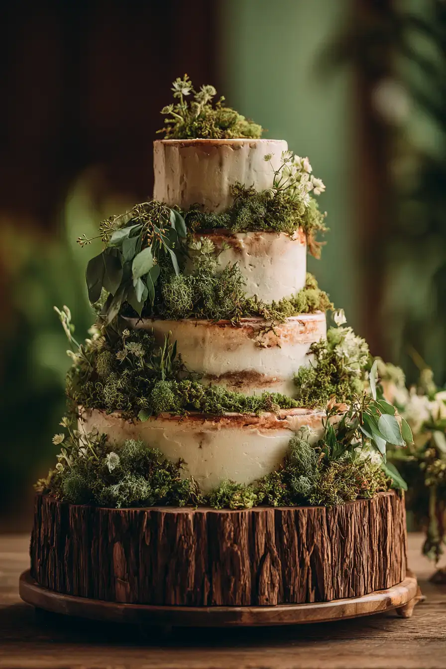 23 rustic nature wedding cake 1
