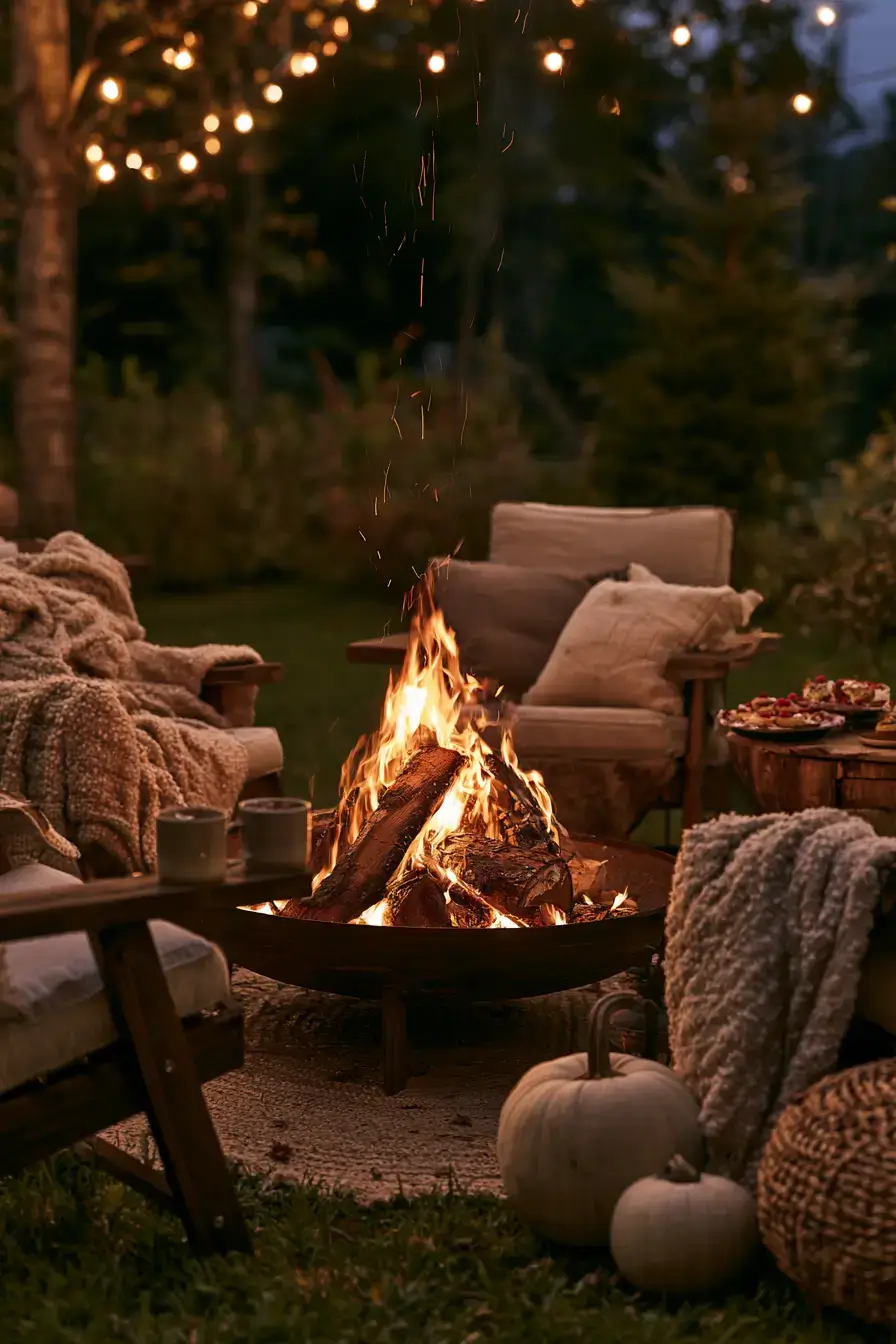 24 cozy bonfire autumn baby shower 1